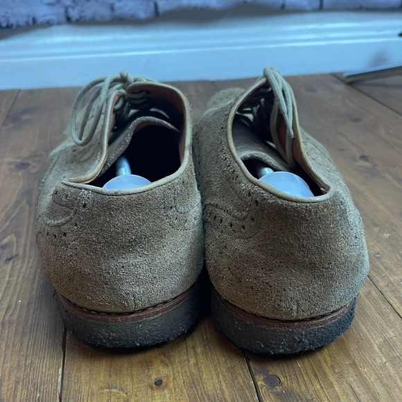 Peter Millar suede tan wingtip Oxford shoes gum soles Mens size 11 - Picture 4 of 10